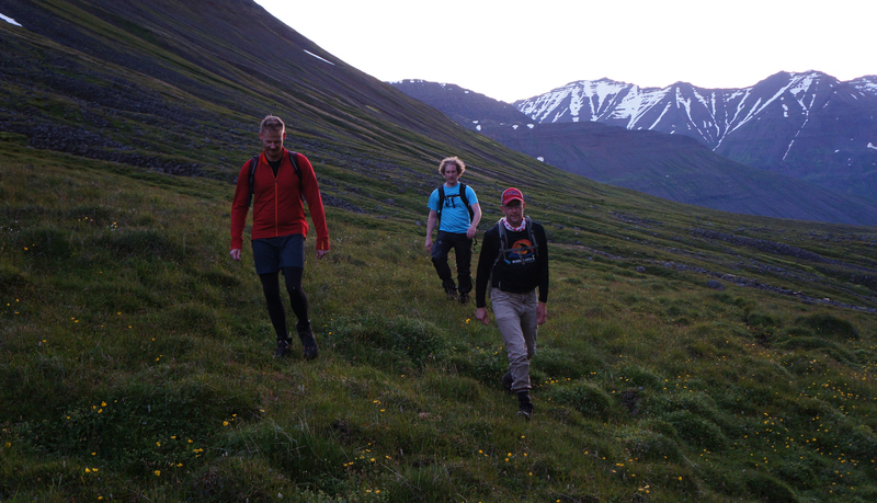 people hiking across
irritating terrain