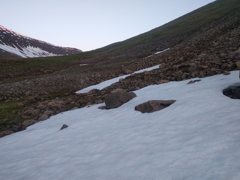 a lesser snow drift