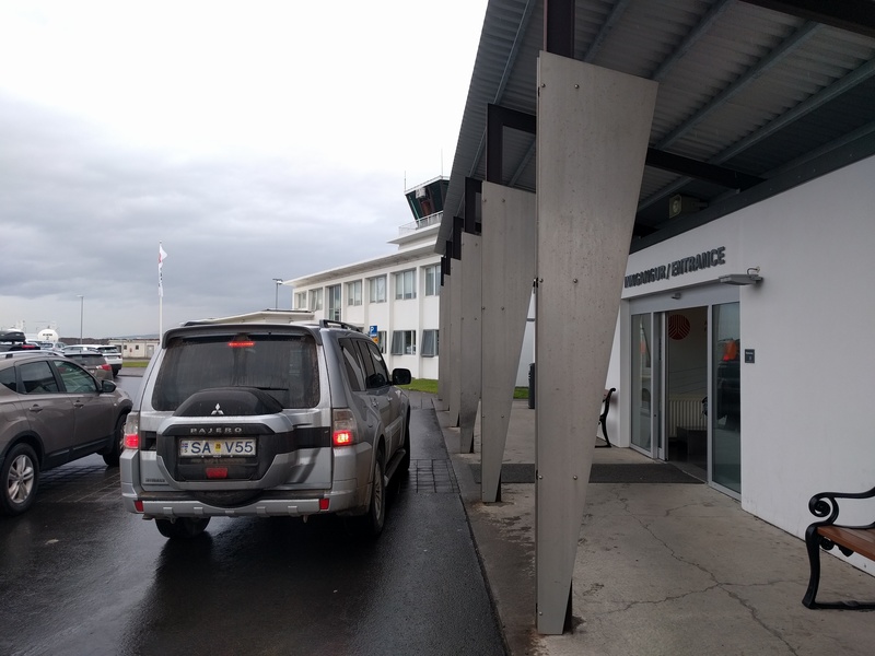 the entrance of the
Akureyri airport