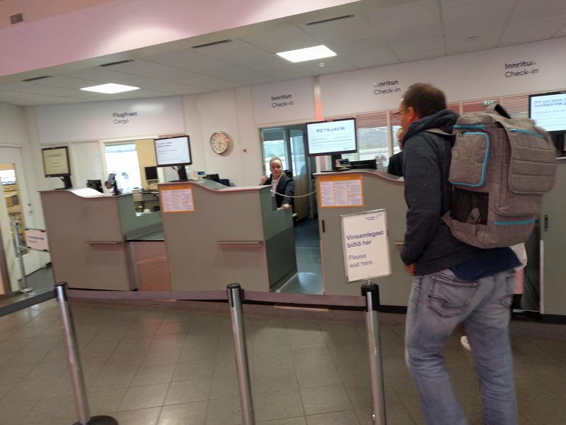 Akureyri airport check-in
counter